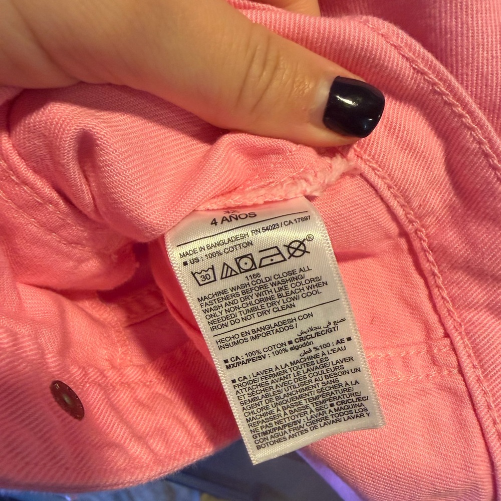 Old Navy Hot Pink Jean Jacket Size 4T NWT - Picture 5 of 5